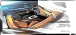 BMW Concept Z4, Design Skizzen Interieur. 