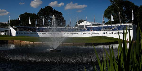 BMW International Open - Trib�ne am 18. Gr�n (Golfclub M�nchen Eichenried).