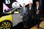Lapo Elkann, Michele de Lucchi und Adrian van Hooydonk (v.l.) bei der BMW i MemphisStyle Weltpremiere.