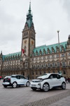 BMW i3 vor dem Hamburger Rathaus