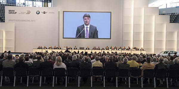 97. Ordentliche Hauptversammlung der BMW AG am 11.05.2017 in der Olympiahalle in München