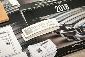 7-forum.com Wandkalender 2018 - jeder Besteller bekam gleich einen 7-forum.com Aufkleber mitgeliefert. Der Versand erfolgte per Hermes.