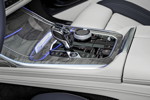 BMW X7, Mittelkonsole mit Automatikwählhebel, iDrive Controller und Fahrerlebnischalter