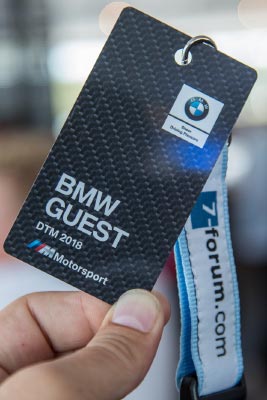 DTM in Spielberg, 23.09.2018. BMW 'Guest' Ticket. Der BMW Excellence Club sendete die Tickets vorab per Post.