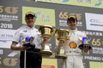 Macau (CHN), 18. November 2018. FIA-GT World Cup, Podium, Gewinner #42 BMW Team Schnitzer, BMW M6 GT3, Augusto Farfus (BRA), Team Chef Charly Lamm.