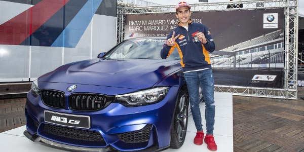 Valencia (ESP), 17. November 2018. BMW M Award 2018, MotoGP. Sieger Marc Márquez (ESP), Siegerfahrzeug BMW M3 CS.