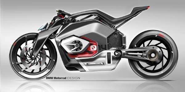 BMW Motorrad Vision DC Roadster. Skizze.