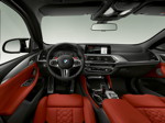 Der neue BMW X4 M, Interieur in Leder Merino mit erweiterten Umfängen in Sakhir Orange mit Akzent schwarz (Aufpreis).