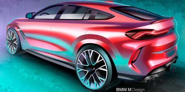 Der neue BMW X5 M und BMW X5 M Competition. Design-Skizze.