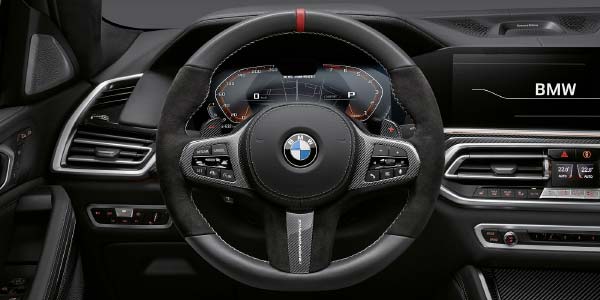 BMW X6, M Performance Lenkrad, M Performance Schaltwippen Carbon, M Performance Lenkradblende Carbon/Alcantara.
