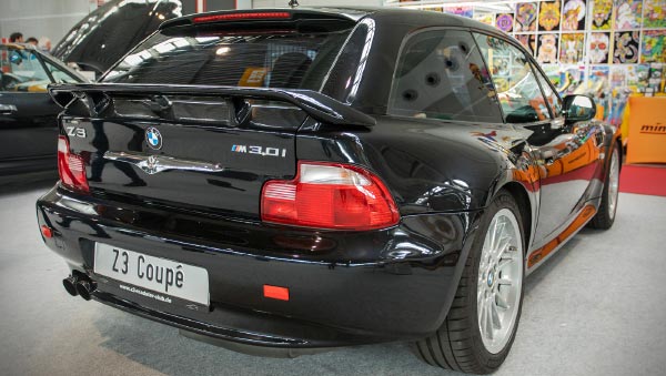 BMW Z3 Coupé 3.0i in cosmosschwarz metallic von Christian Beyer, ausgestellt Retro Classics 2019 in Stuttgart