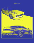 Die neue BMW M3 Limousine und das neue BMW M4 Coup - Design Skizze