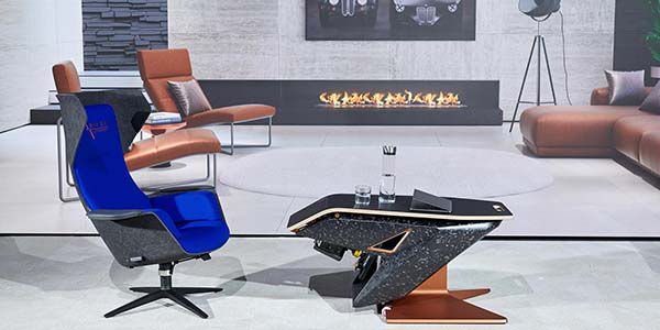 BMW SIM Live Event, Show, Fusion SL Concept, Sedus, BMW Designworks, Design, Tisch, sim rig, Wooom Stuhl.