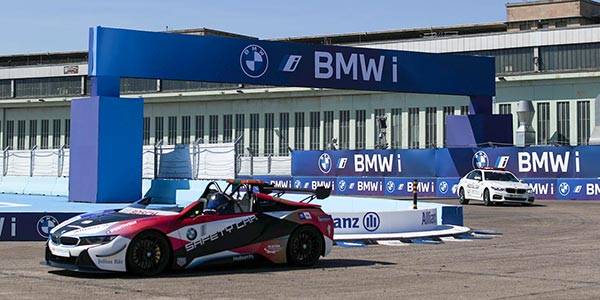 Berlin, 05.08.2020. ABB FIA Formula E Championship, Saisonfinale, Tempelhof, BMW i Andretti Motorsport, BMW i8 Roadster Safety Car.