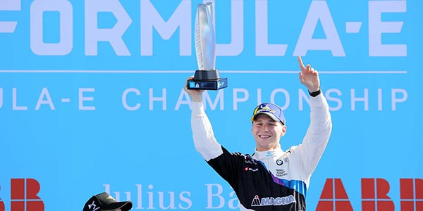 Marrakesch, 29.02.2020. Marrakesch E-Prix, Zweitplatzierter im Rennen: Maximilian Gnther (GER) Nr. 28 BMW iFE.20.