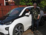 Leif Carlsson mit seinem BMW i3 (60 Ah) mit Range Extender, Schweden.