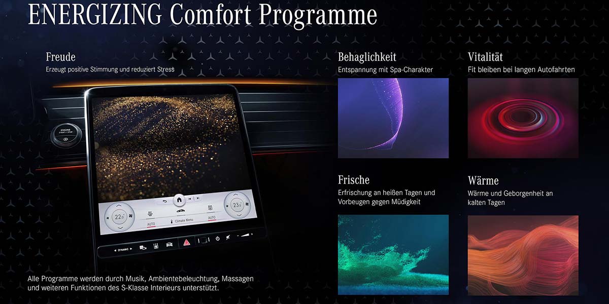 Mercedes-Benz S-Klasse: ENERGIZING Comfort Programme
