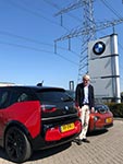 Rob van Roon in seinem BMW i3 (120 Ah), Niederlande.