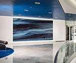 Gerhard Richter, 'Blau', Öl auf Leinwand, 3m x 6m, 1973. Foyer der BMW Group Konzernzentrale in München. Foto: Wolfgang Stahr.