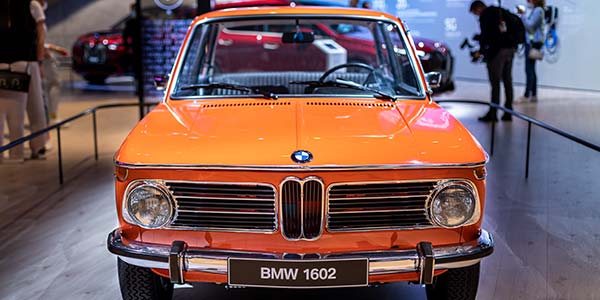 BMW 1602 Elektro aus dem Jahr 1972 auf der IAA Mobility 2021 in Mnchen