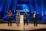 BMW Welt Jazz Award 2020: (v.l.n.r.) Peter Gall, Musiker; Ilka Horstmeier, Adam Ba?dych, Musiker und Anton Biebl, Kulturreferent der Landeshauptstadt München.