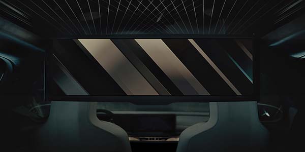 Der neue BMW Theatre Screen in der neuen BMW 7er-Reihe (G70).