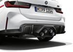 Der neue BMW M3 Touring mit M Performance Parts. Titan Abgasanlage, M Performance Heck-Winglets Carbon, der M Performance Heckdiffusor Carbon.