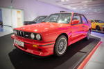 BMW Museum, Sonderausstellung 50 Jahre BMW M: BMW M3 Evolution, Bj. 1989, 600 Einheiten wurden gebaut, 4-Zylinder, 238 PS, vmax: 248 km/h