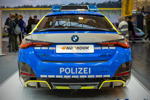 BMW i4 Polizeiauto by AC Schnitzer auf der Essen Motor Show, mit AC Schnitzer Dachheckspoiler, Carbon Heckspoiler und ear Side Wings