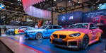 Essen Motor Show 2022: BMW M2 mit BMW M Performance Parts neben einem BMW M3 Touring und BMW M Motorsport