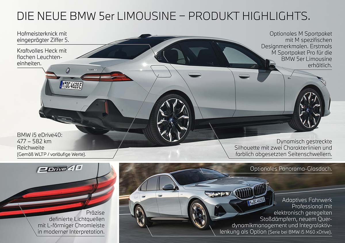 Die neue BMW 5er Limousine - Produkt Highlights.