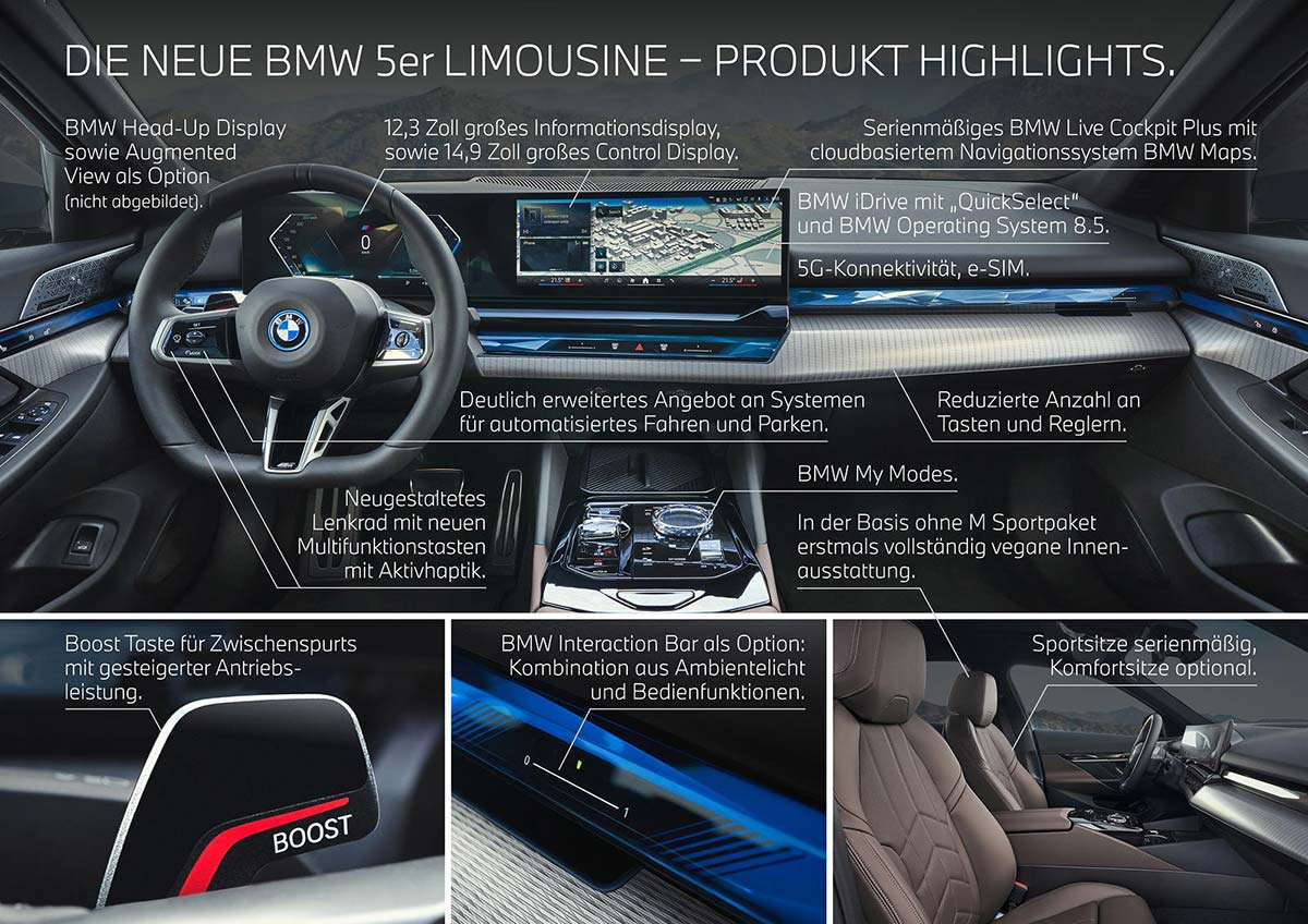 Die neue BMW 5er Limousine - Produkt Highlights.