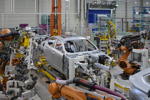 Produktion der BMW 5er Reihe im BMW Group Werk Dingolfing - Karosseriebau.