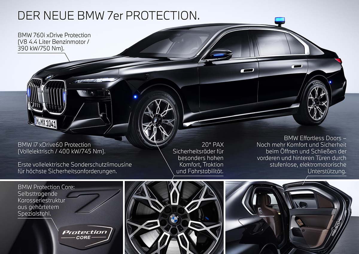 Der neue BMW 7er Protection - Infografik