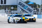 Sebring (USA), 15.-18.03.2023, IMSA WeatherTech SportsCar Championship, 12h von Sebring. #96 BMW M4 GT4, Robby Foley, Vin Barletta (both USA), #95 BMW M4 GT4, Robert Megennis, Cameron Lawrence (beide USA).