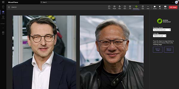 In einer gemeinsamen Demo auf der NVIDIA GTC, nahm Produktionsvorstand Milan Nedeljkovic mit Nvidia CEO und Gründer Jensen Huang an einem virtuellen Planungstermin für den Karosseriebau teil.