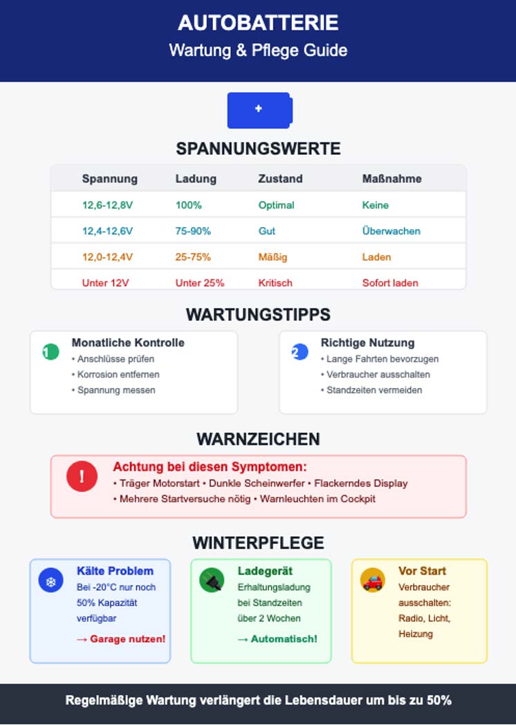 Autobatterie - Wartung und Pflege