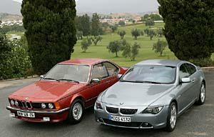 Alter und neuer 6er: BMW 628 CSi und BMW 645Ci