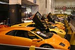 Ferraris und Lamborghinis aus dem Autohaus Kremser in Bonn auf der Essener Motorshow 2003
