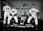 Das BMW Williams F1-Fahrerteam Marc Gen, Juan Pablo Montoya und Ralf Schumacher