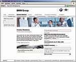 Screenshot von der neuen BMW Group Homepage