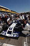 Juan Pablo Montoya im WilliamsF1 BMW FW26 beim F1 Grand Prix in Imola