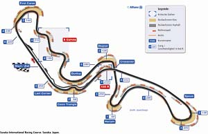 F1-Rennstrecke in Suzuka/Japan