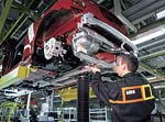 BMW Group, Werk Oxford, Montage der Abgasanlage, MINI Cooper S