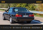 7-forum.com Wandkalender 2020, August-Motiv: BMW 750i (E32) in Nerzbraun, Bj. 06/1990, von 7-forum.com Mitglied 'monaco', aufgenommen während des 100. Schwaben-Stammtischs