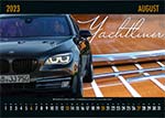 7-forum.com Wandkalender 2023, August-Motiv BMW 750Ld (F02 LCI), Bj. 10/2014, als 'Yachtliner' u. a. mit Holzapplikationen mit Ahornstreifen, von 7-forum.com Mitglied 'Yachtliner'