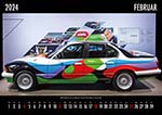 7-forum.com Kalender 2024 - Februar: BMW 730i (E32) Art Car by César Manrique aus dem Jahr 1990, Aufnahmeort: Porto (Portugal)