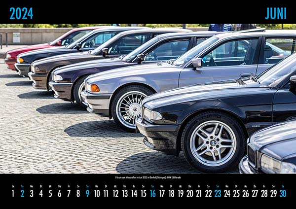 7-forum.com Kalender 2024 - Februar: 7-forum.com Jahrestreffen im Juni 2023 in Oberhof (Thüringen) - BMW E38 Parade