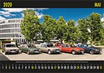 7-forum.com Wandkalender 2020, Mai-Motiv: BMW E23-Parade beim 7-forum.com Jahresterffen 2019 in Bielefeld, Baujahre 1980 bis 1986