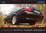 7-forum.com Wandkalender 2016, Oktober: BMW 728i (E38 LCI) von 'Joy728', Aufnahmeort: Waldstück bei Bergheim